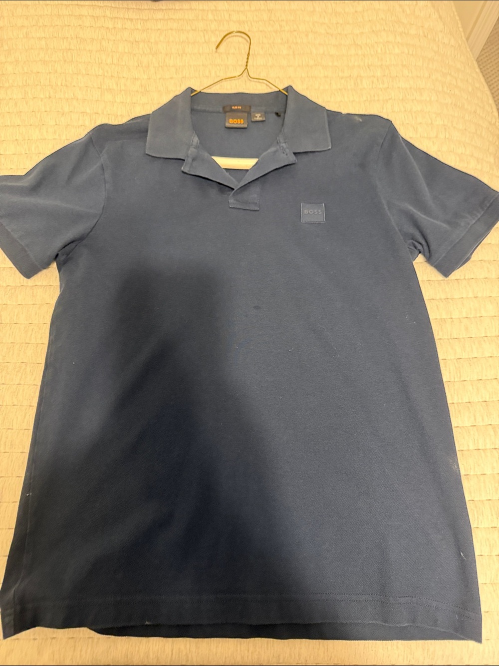 Hugo Boss Navy Blue Polo Shirt with Subtle Logo